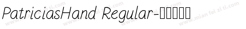 PatriciasHand Regular字体转换